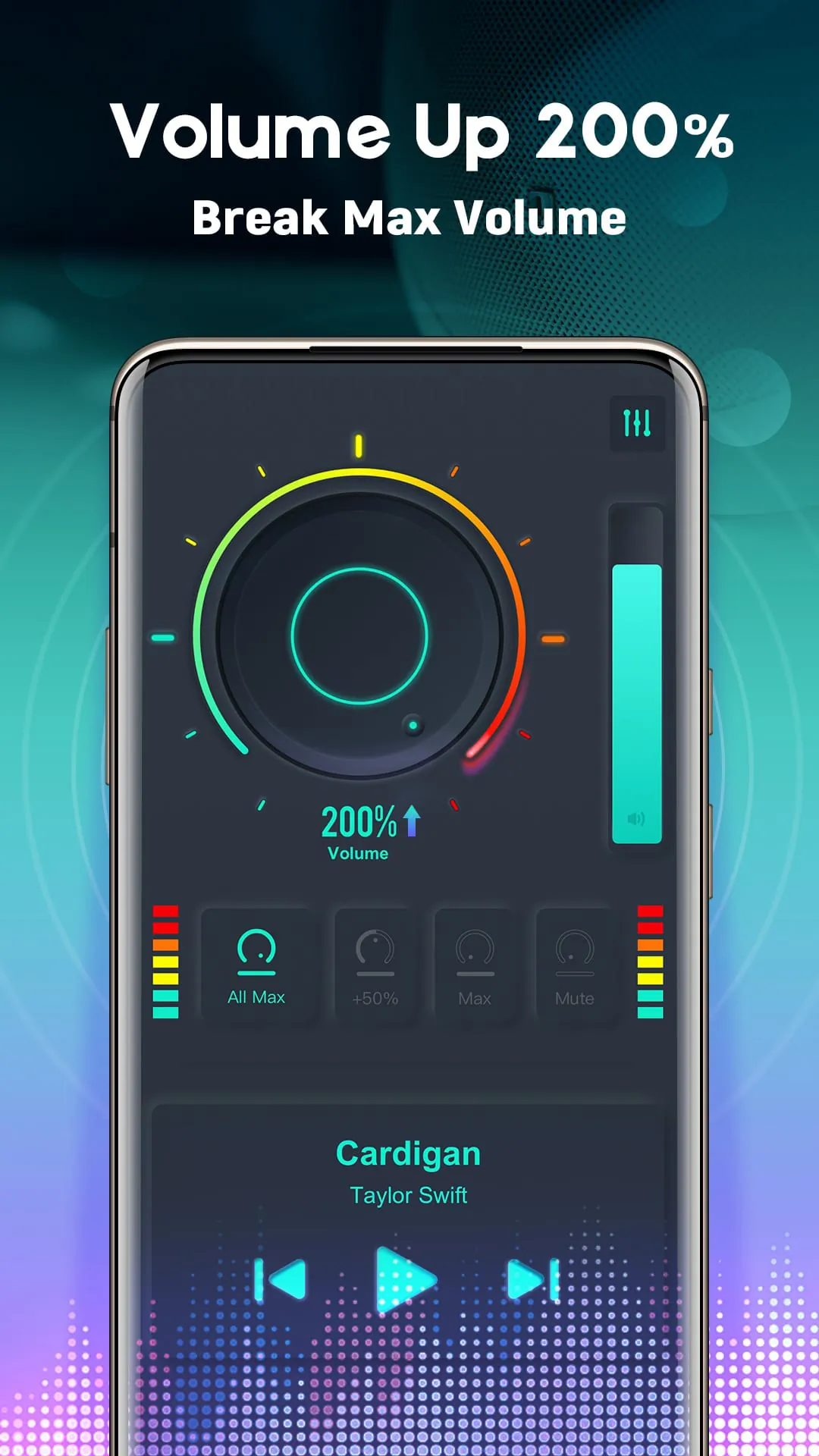 Volume Booster EQ 200% Louder