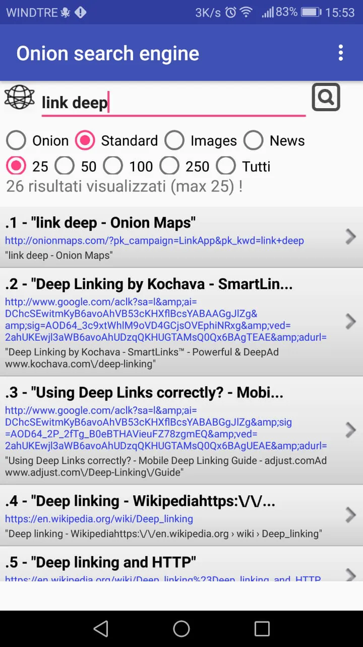 Onion Search Engine