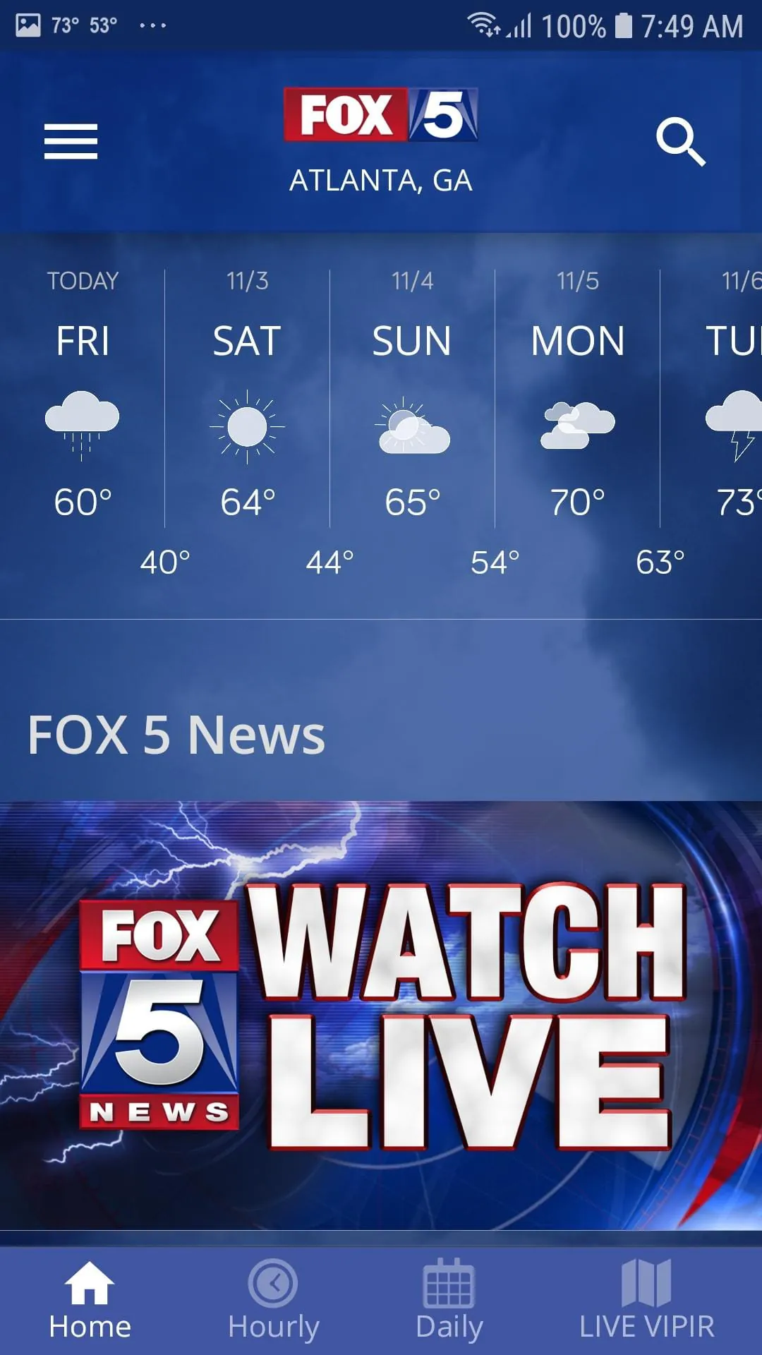 FOX 5 Storm Team Weather Radar
