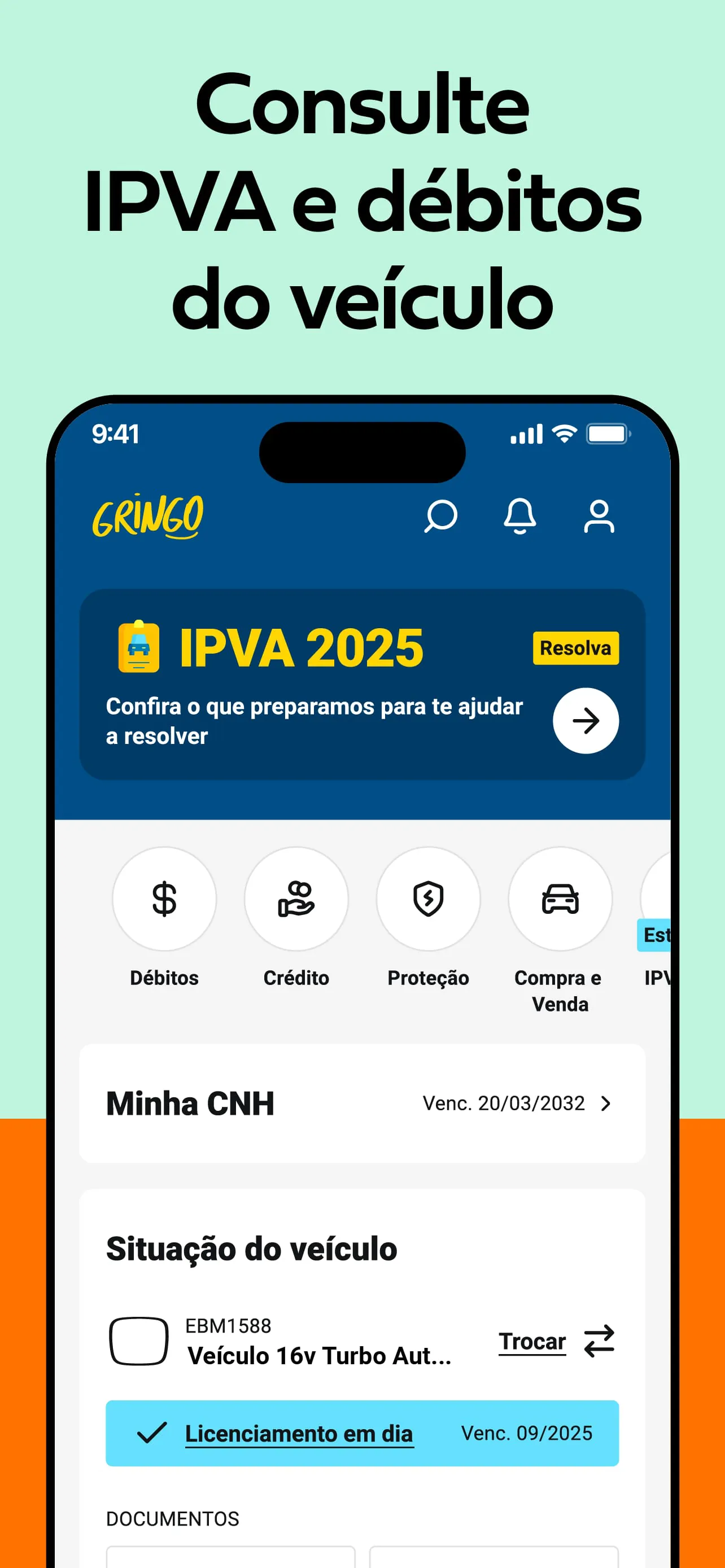 Gringo: Licenciamento, IPVA +