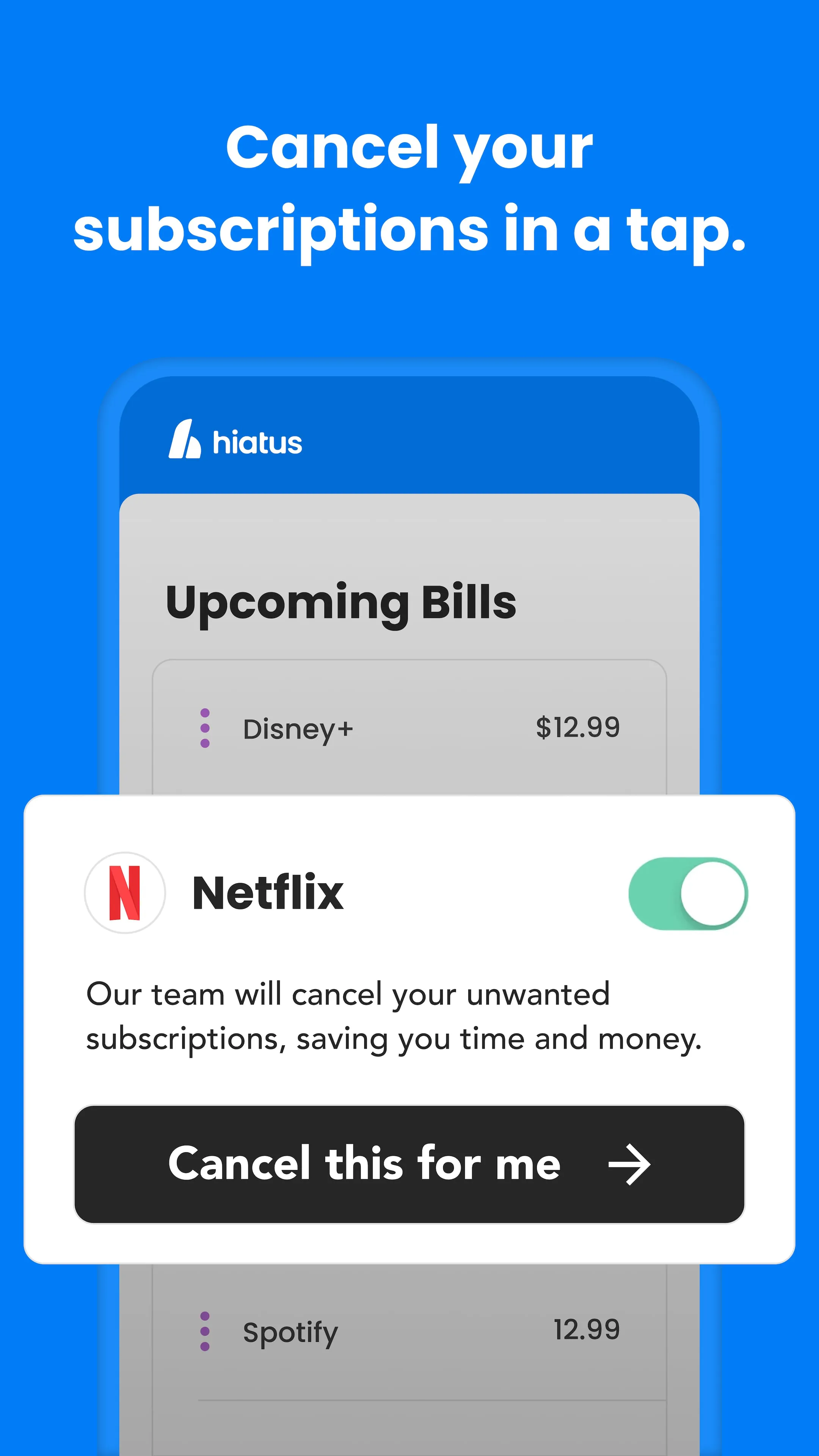 Hiatus: Bill and Money Manager