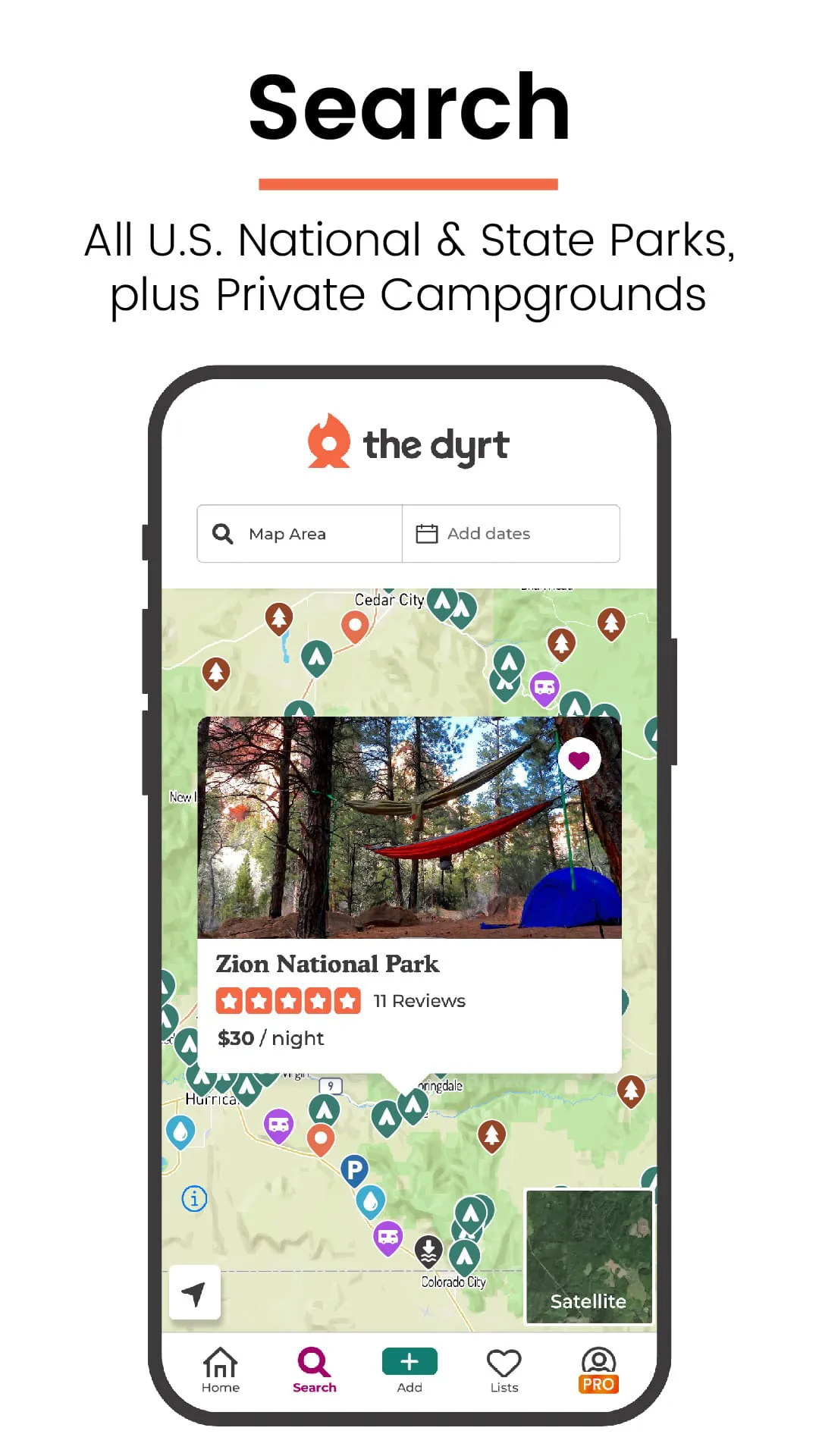 The Dyrt: Tent & RV Camping