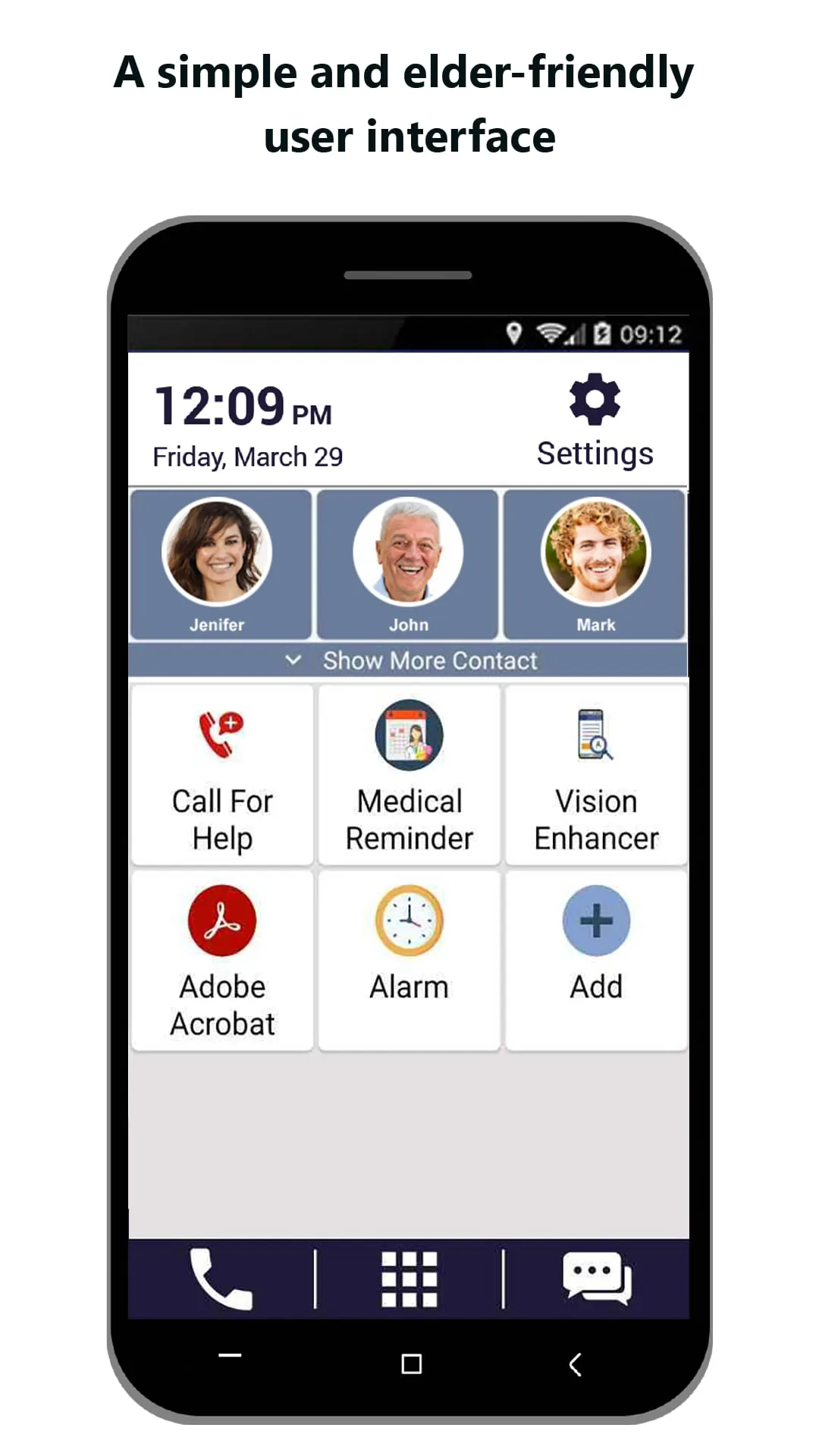 Senior Safety Phone - Big Icon