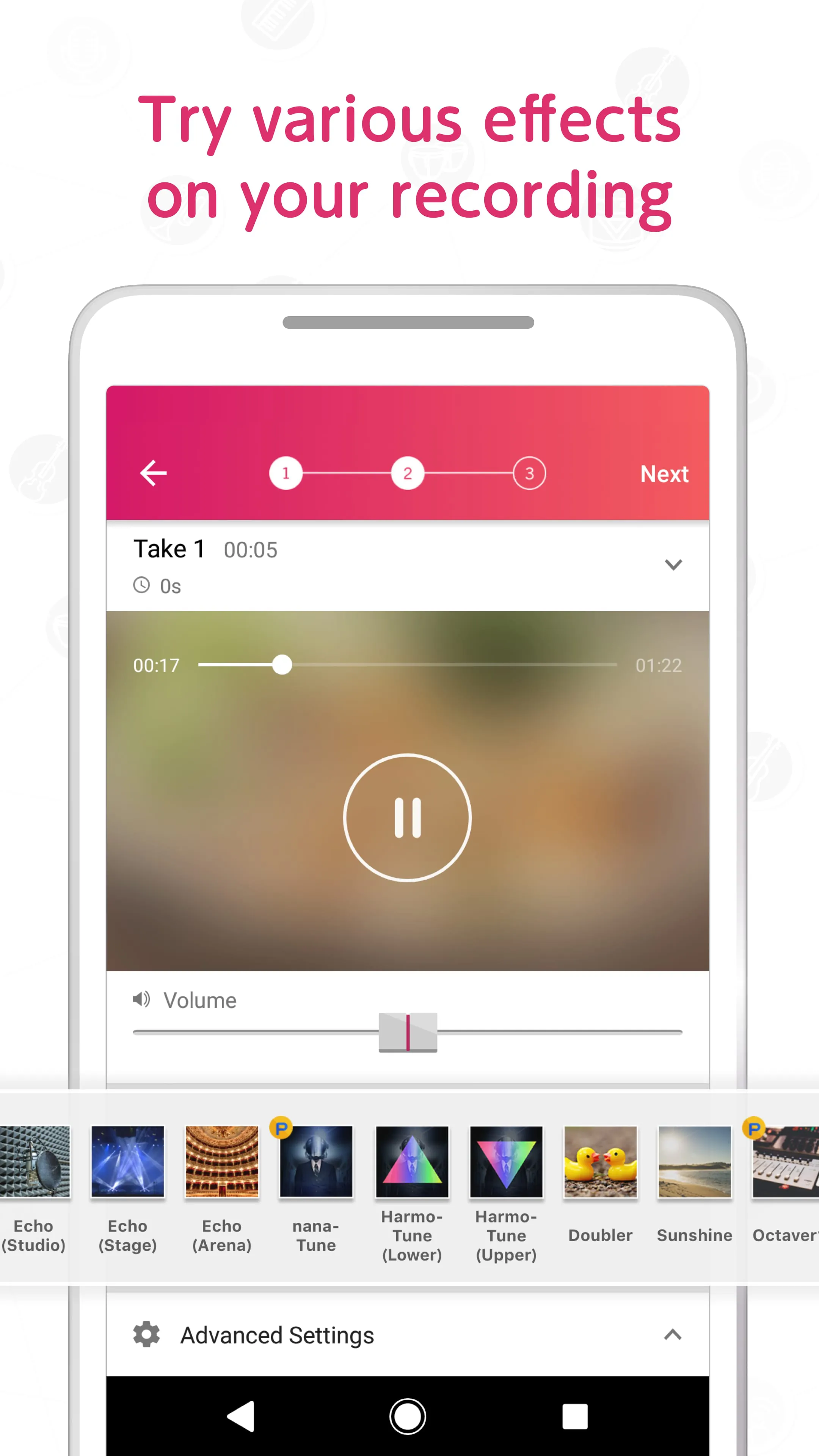 Record your music, sing - nana