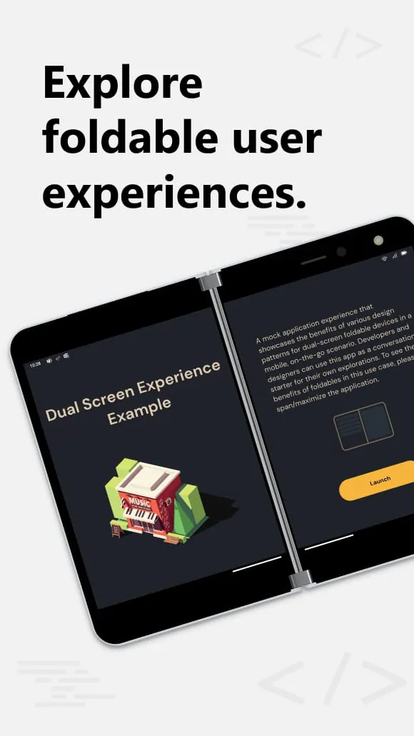 Dual Screen Experience Example