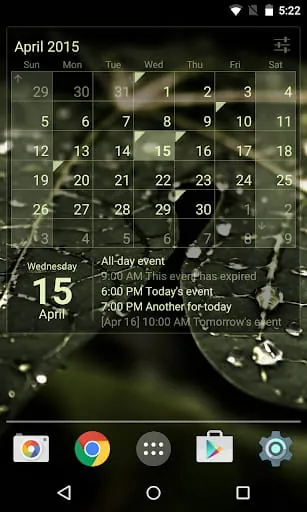 Calendar Widget Month + Agenda