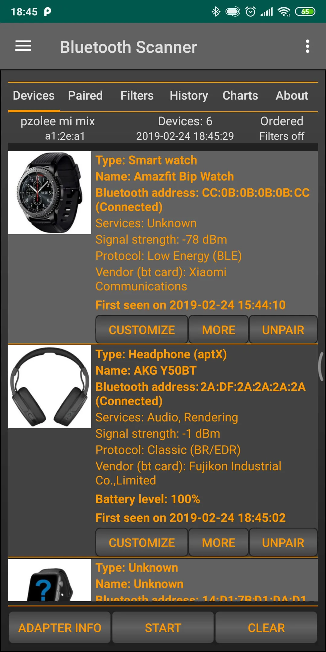 Bluetooth Finder, Scanner Pair
