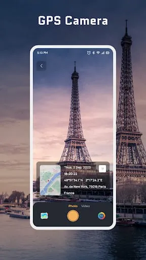 GPS Camera with Date and Time