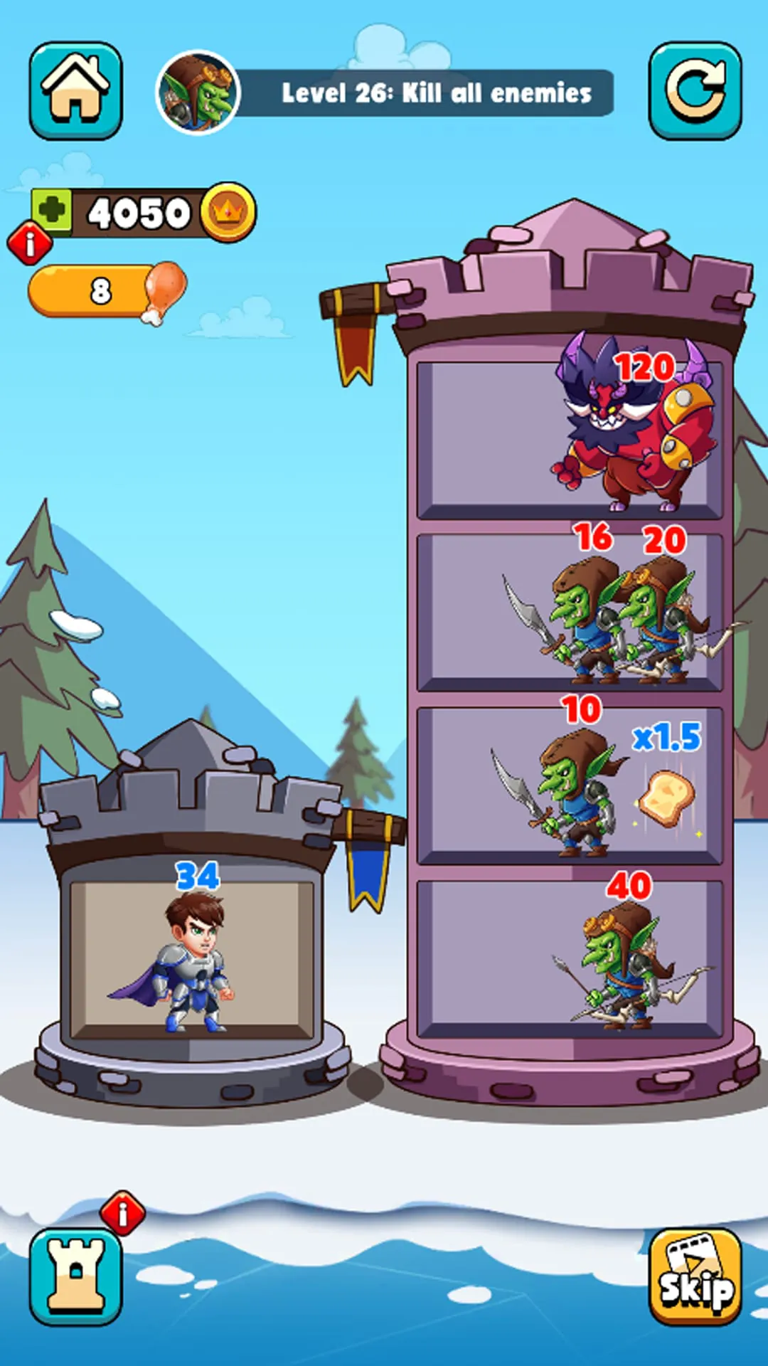 Hero Tower Wars - Merge Puzzle