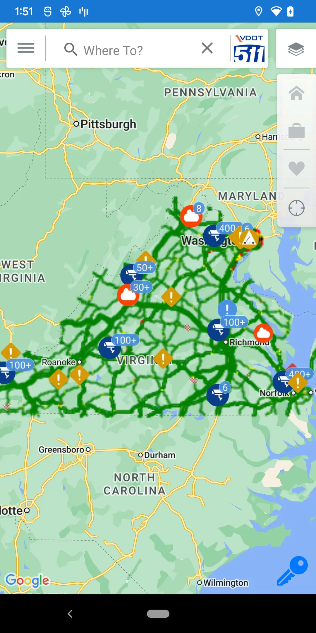 VDOT 511 Virginia Traffic
