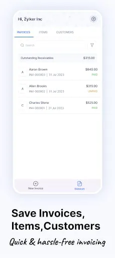 Invoice Generator - Zoho