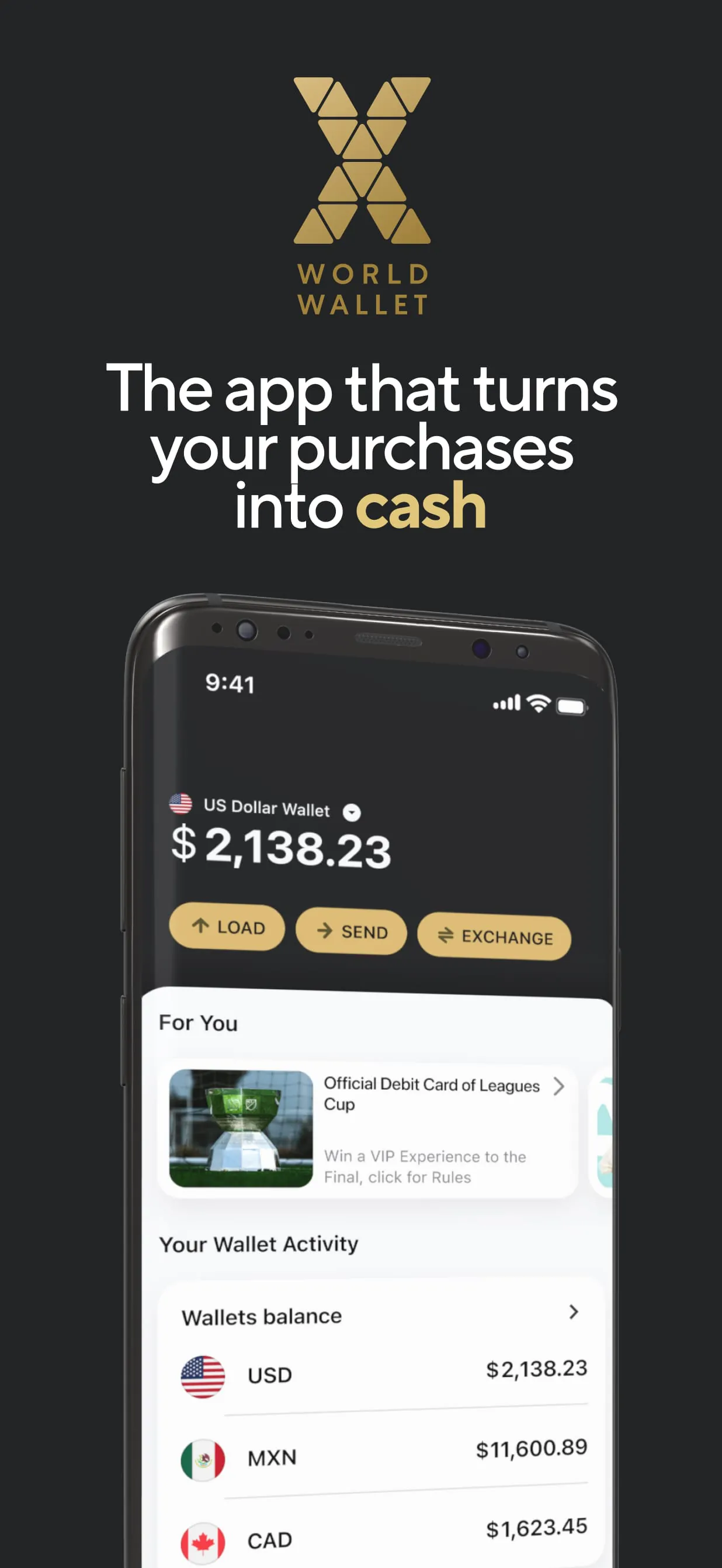 X World Wallet: Visa Card