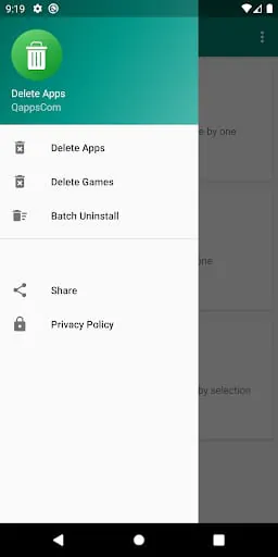 Delete apps - Uninstall apps