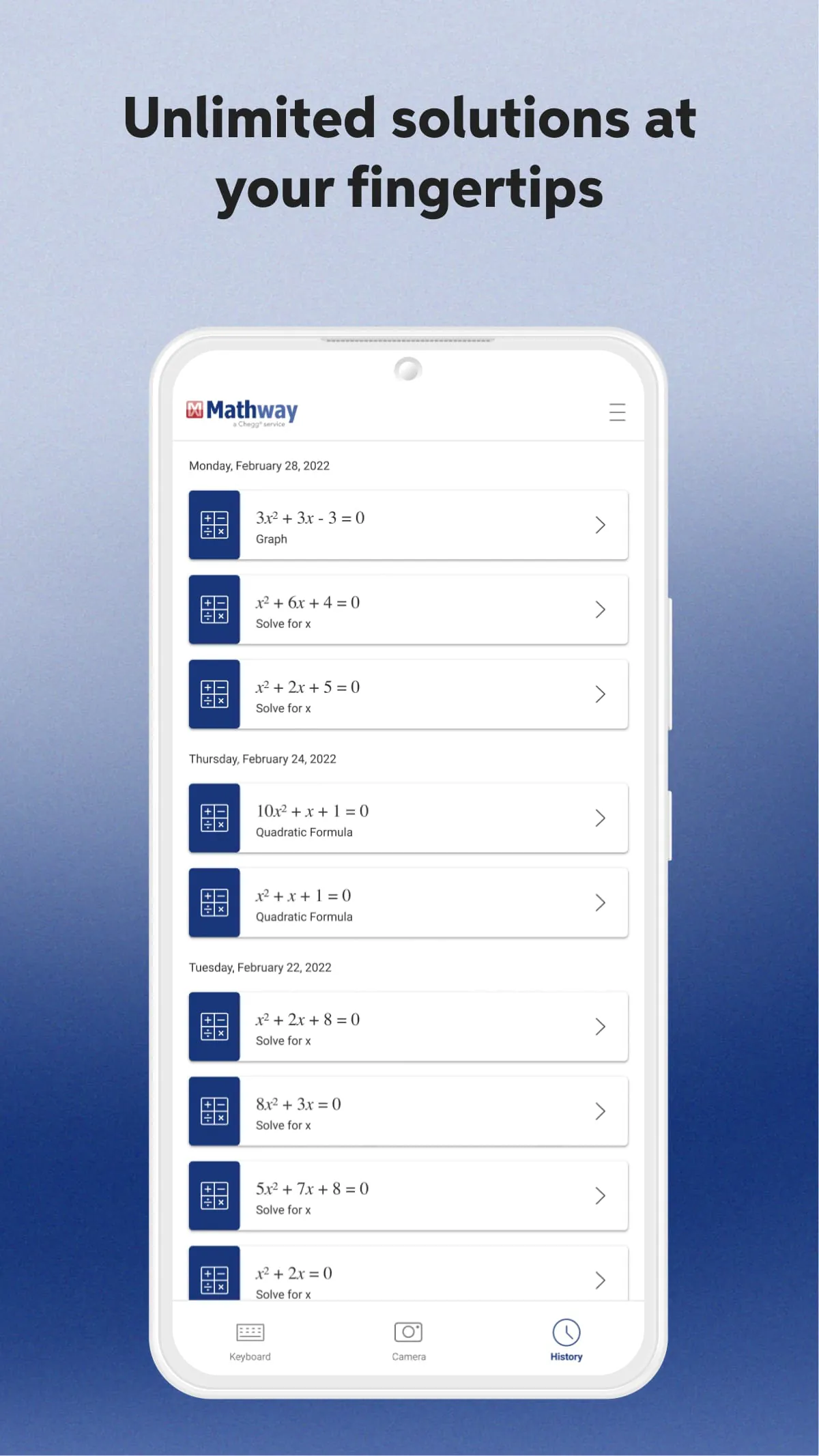 Mathway: Scan & Solve Problems