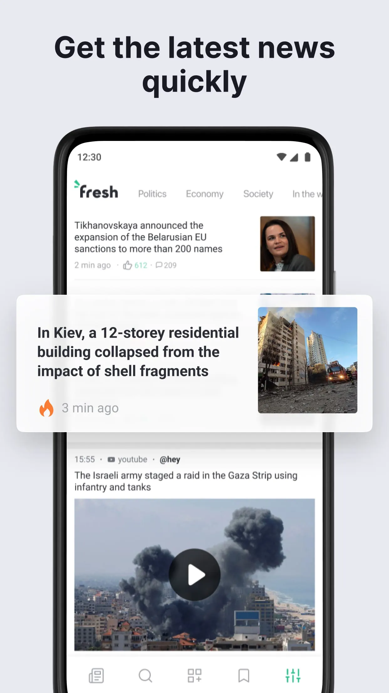 fresh - Daily news break app