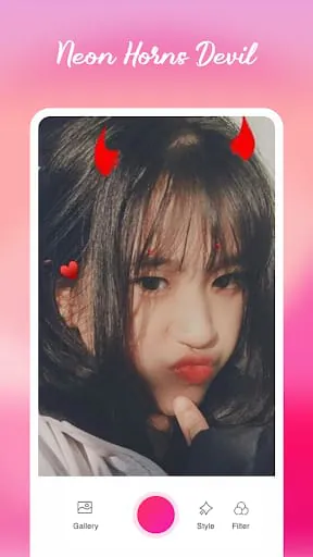 Neon Horns Devil Photo Editor