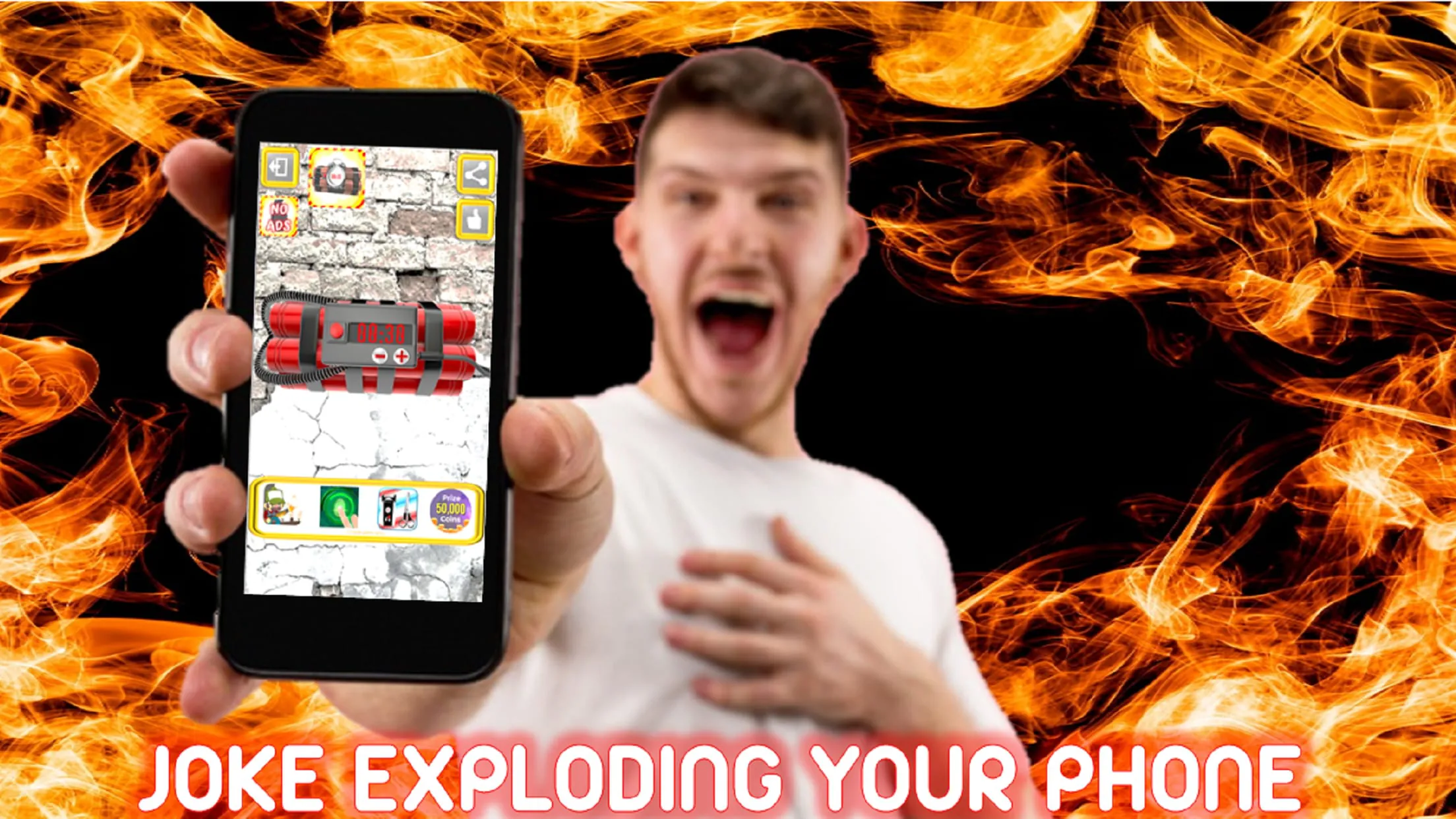 Bomb explosion-Broken screen
