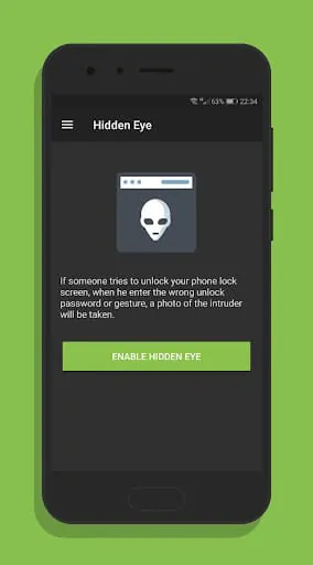 Hidden Eye - intruder selfie