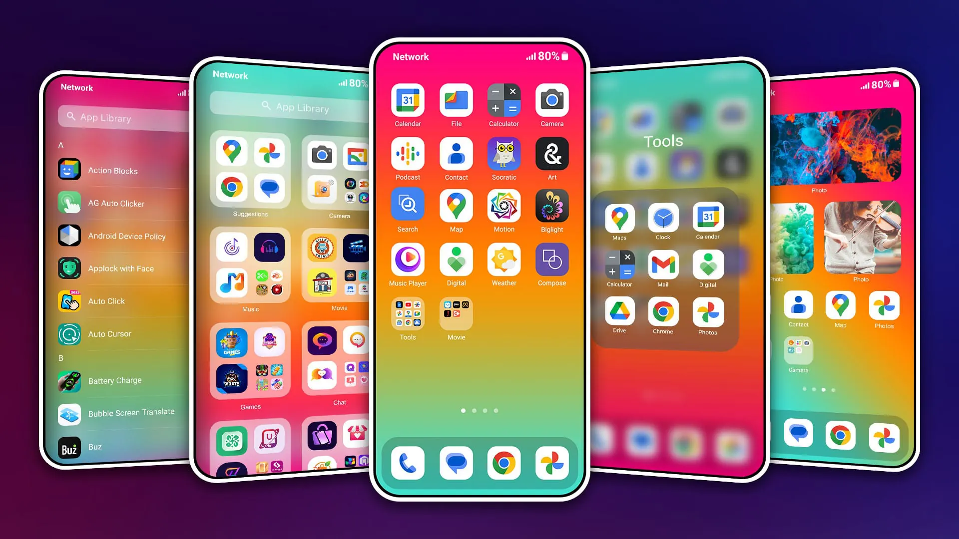 HiPhone Launcher: Clean & Fast