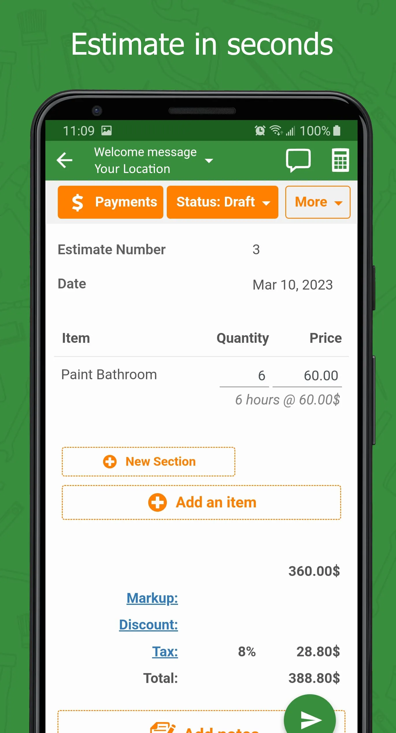 Contractor Estimate & Invoice