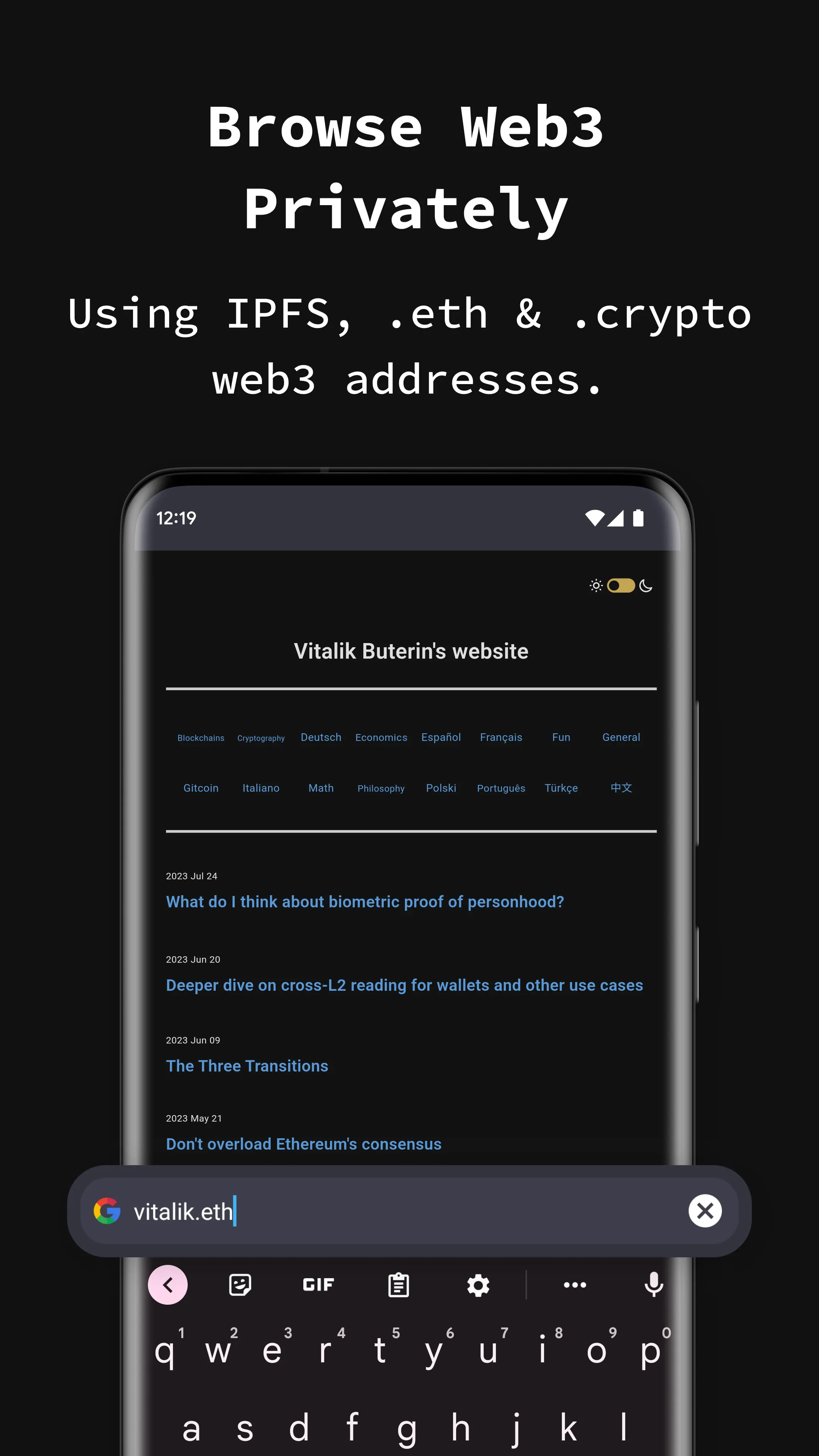 Incognito Browser - Go Private