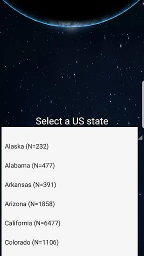 UFO: The USA map