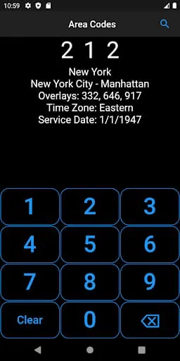 Area Codes