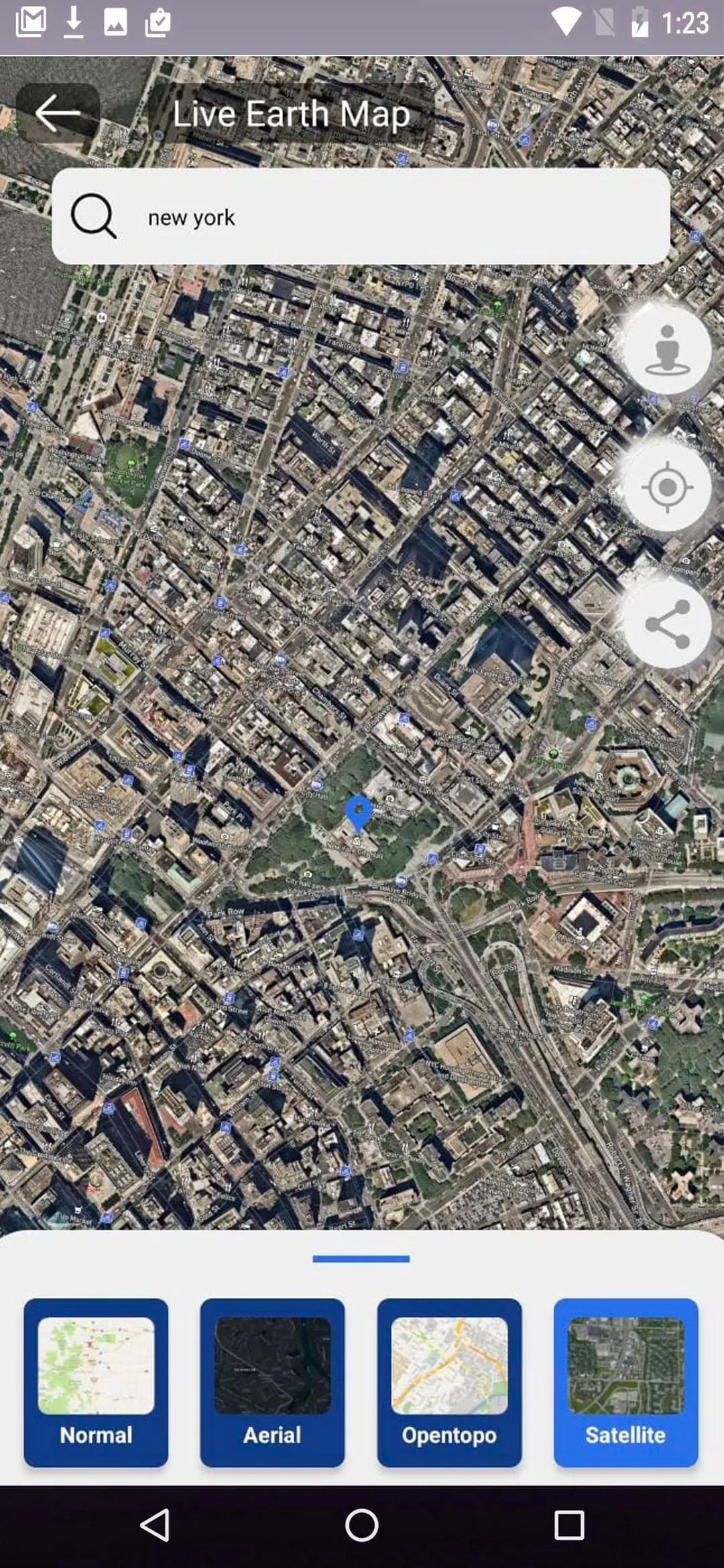 Earth Map - Satellite View
