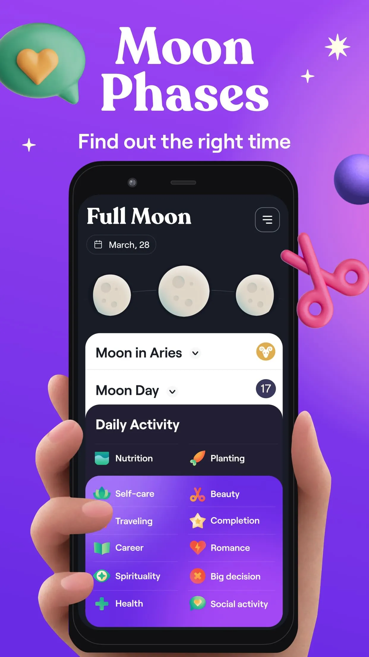 Moonly: Moon Phases & Calendar