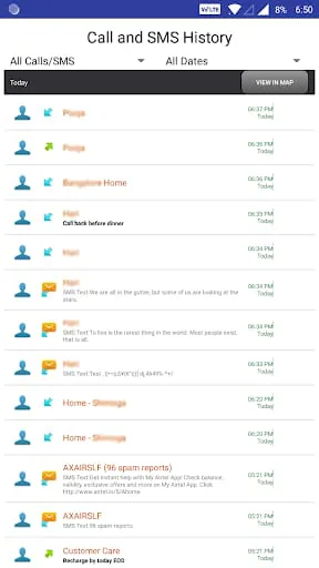 Message and Call Tracker