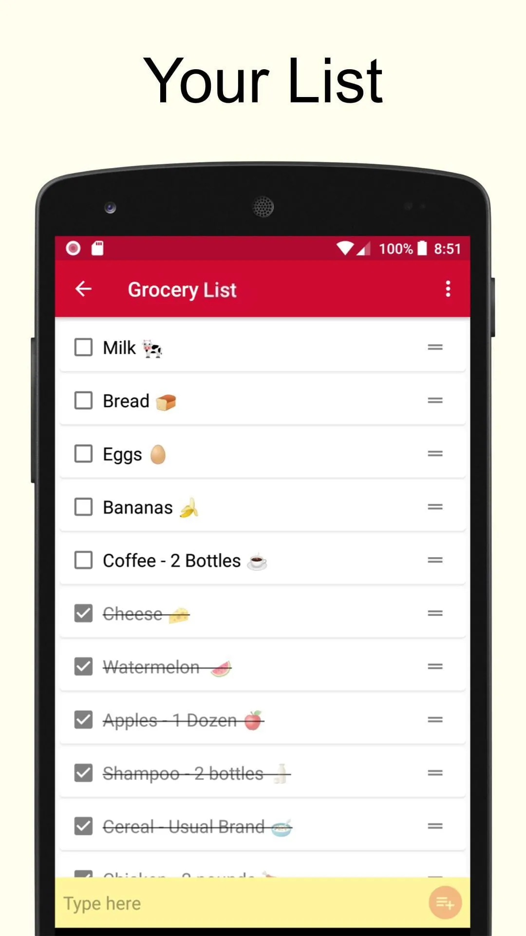 Shopping List - Simple & Easy