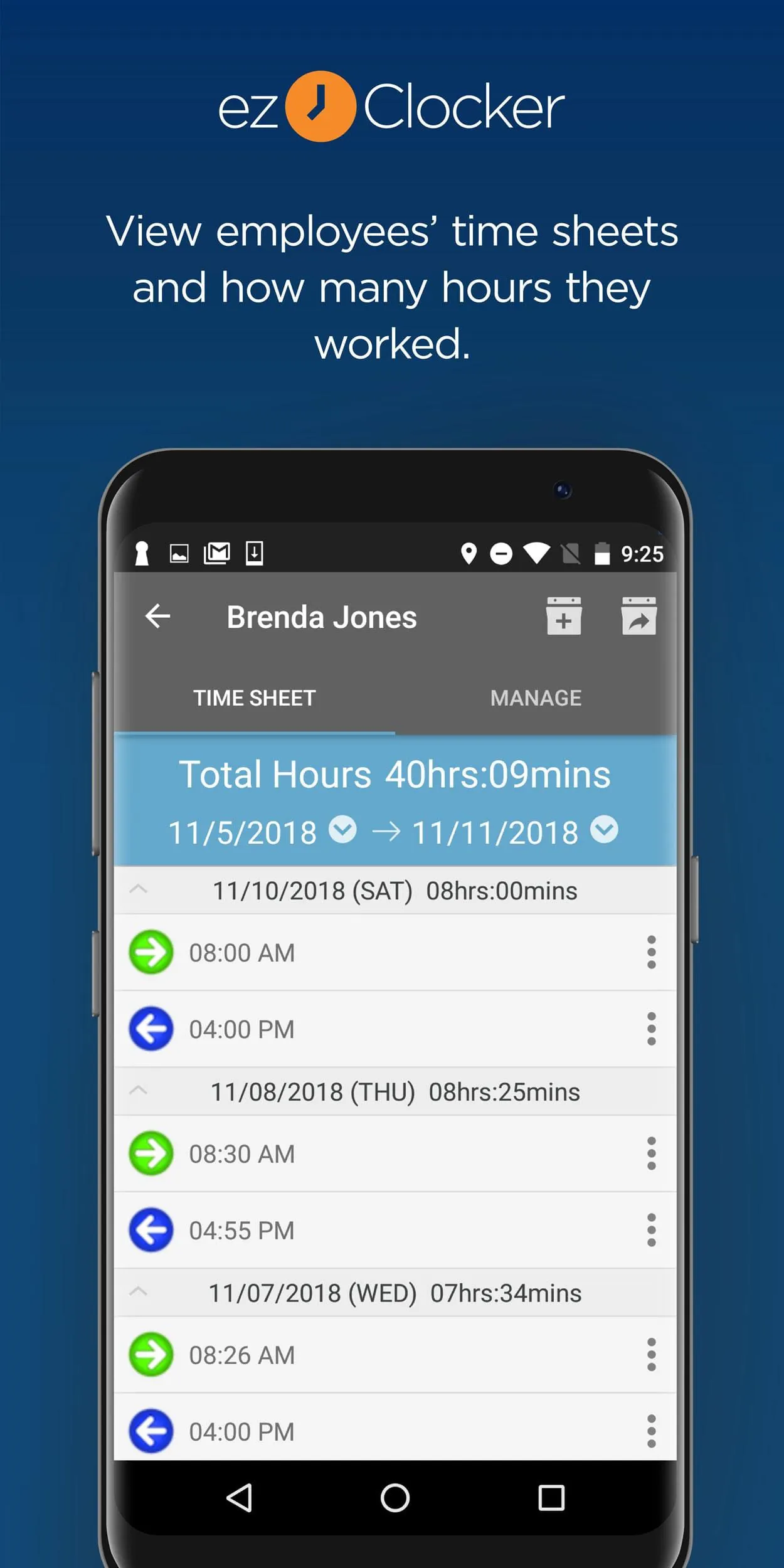 ezClocker: Employee Time Track
