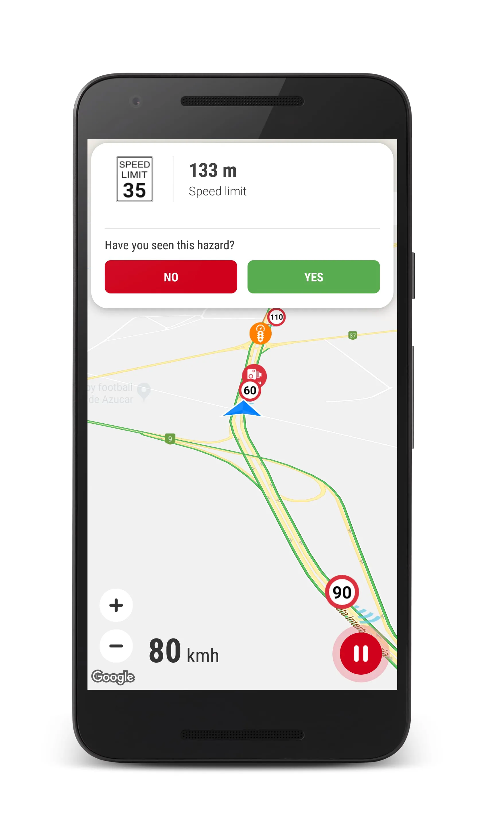 Speed Camera Detector