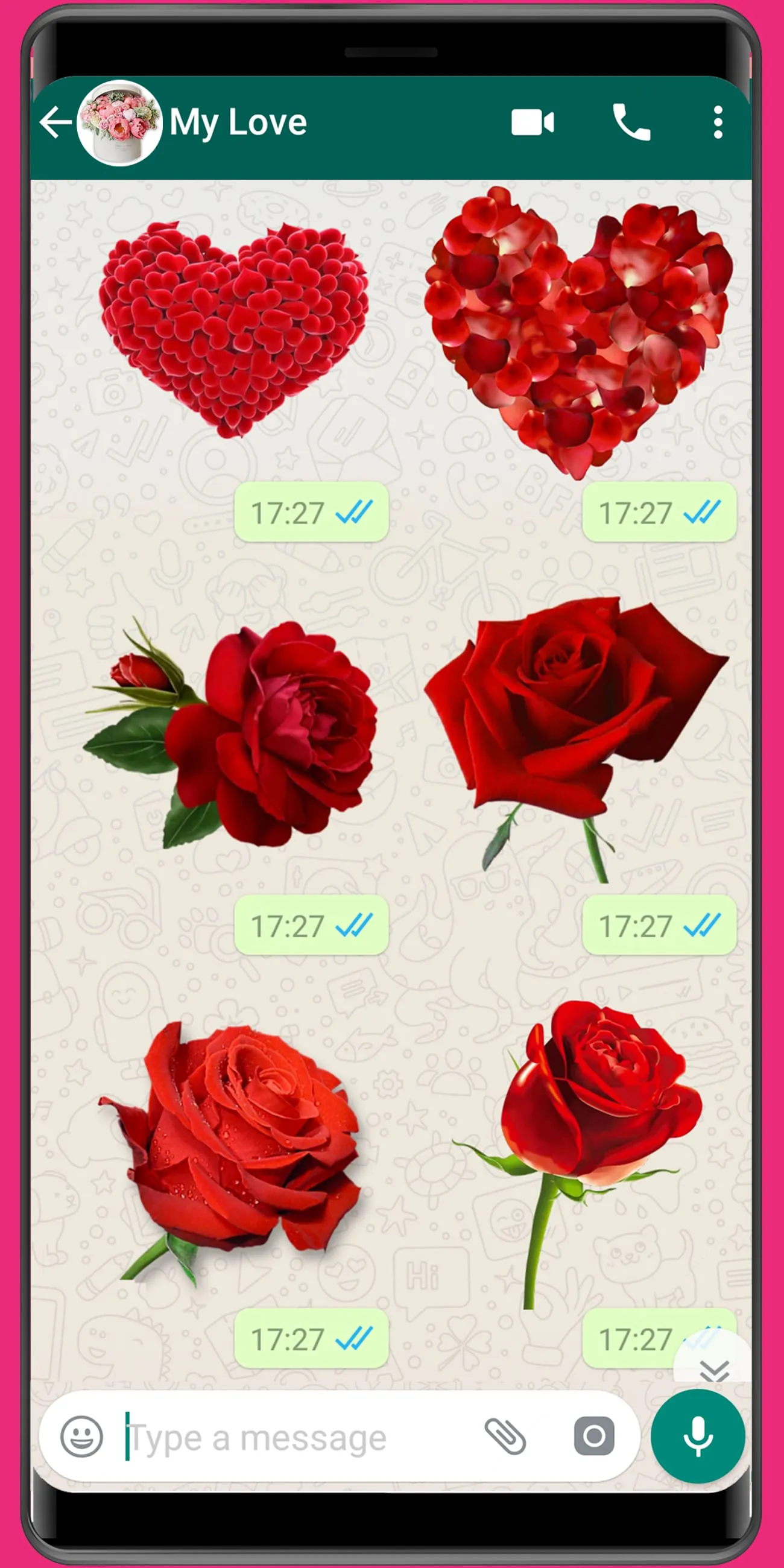 WASticker - Love roses