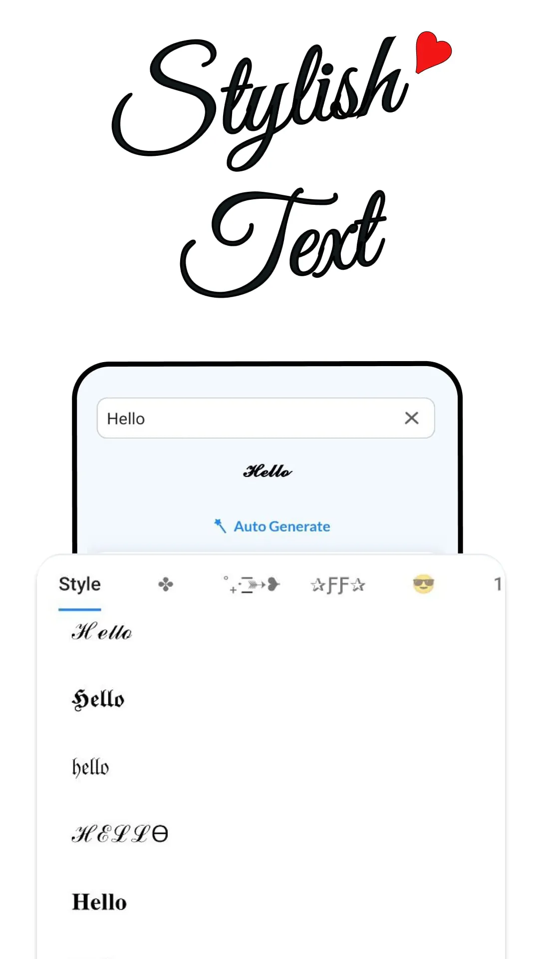 Stylish Text- Letter Style Art