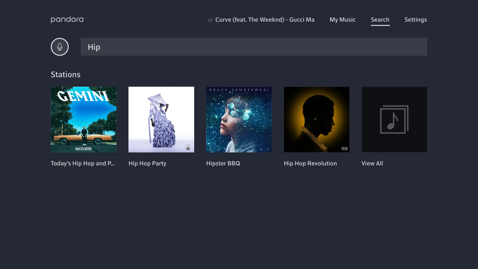Pandora Music for TV